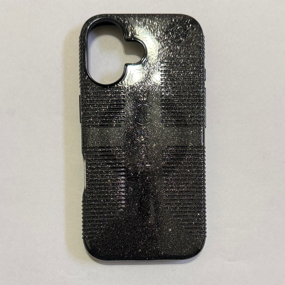Speck Glittery Black iPhone 16 Case